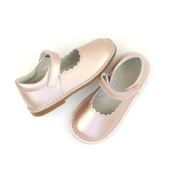 L’AMOUR Online Exclusive - Caitlin Pink Gold Scalloped Mary Jane - Picture 1 of 14